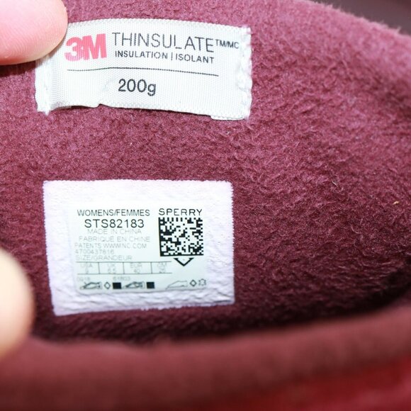 Sperry Womens Maritime Gale Boot Size 9 Burgundy Waterproof Snow Pull On Chelsea - Picture 10 of 12